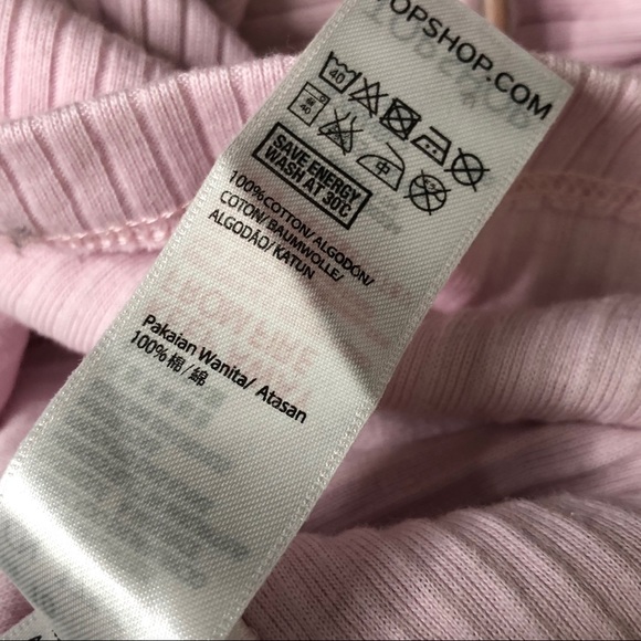 NWT TOPSHOP Ribbed Ruched Front Tank Top Cropped - Picture 3 of 4